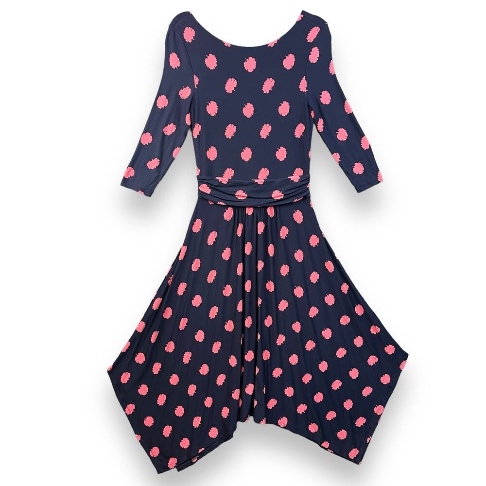 Boden Womens Maisie Floral Midi Dress Blue and Pink Size USA 8R UK 12R